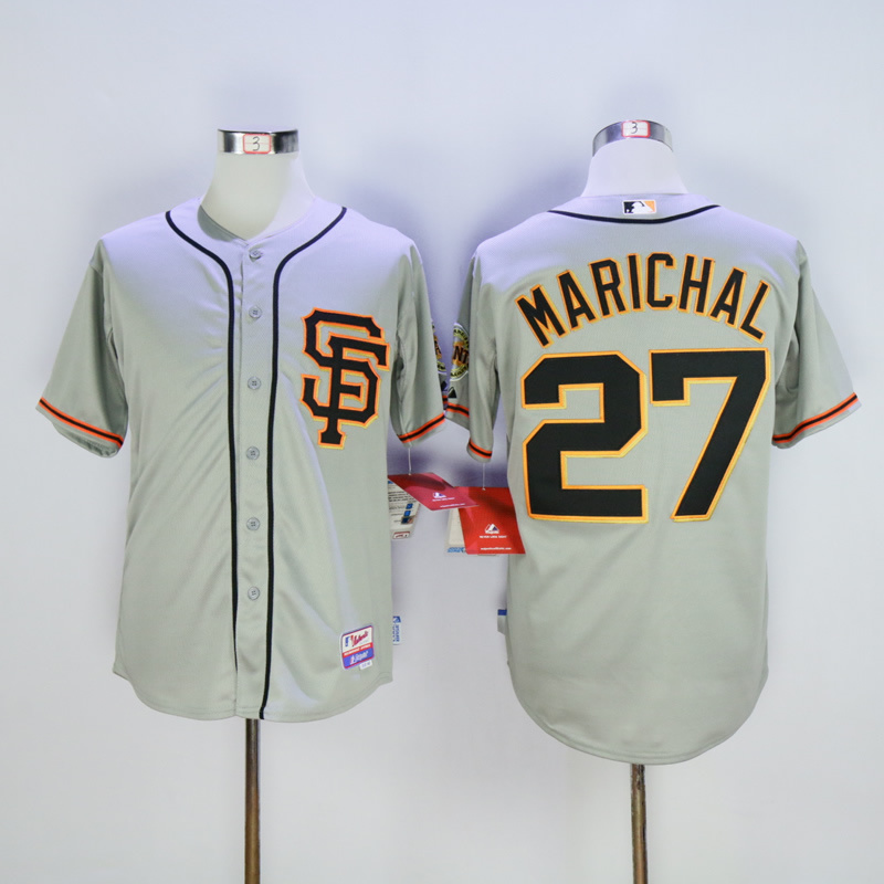 Men San Francisco Giants #27 Marichal Grey MLB Jerseys->san francisco giants->MLB Jersey